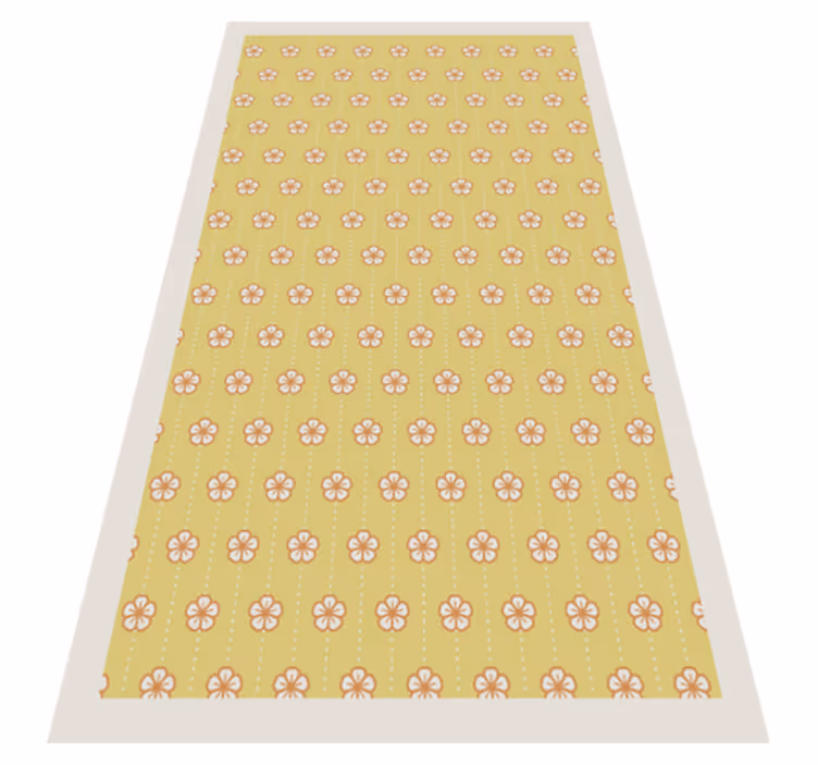 Bloemige keukenaccessoire vinyl tapijt bloemen en planten - TenStickers