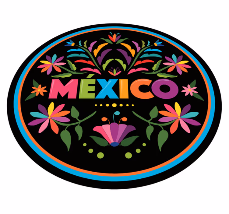 Mexicaanse folklore vinyl tapijt etnisch - TenStickers