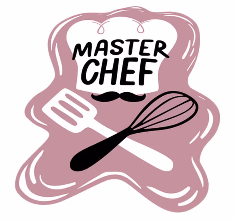 Embleem van de meesterkok vinyl tapijt keuken - TenStickers
