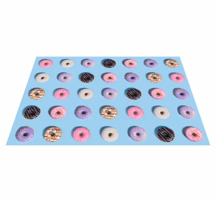 Oppervlak van donutpatroon vinyl tapijt meer kinderen - TenStickers
