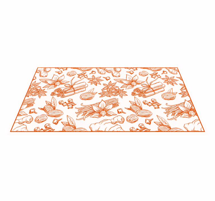 Bloemenillustratieontwerp vinyl tapijt bloemen en planten - TenStickers