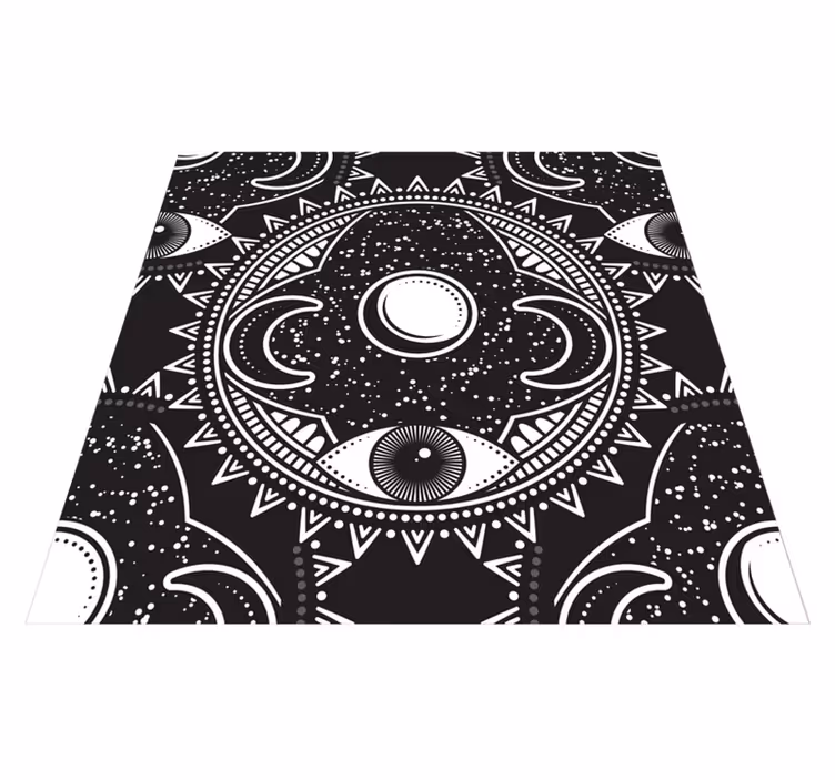 Hemels mandalapatroon vinyl tapijt mandala - TenStickers