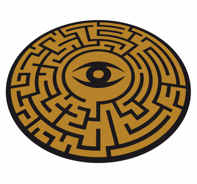 Labyrint oog symbool vinyl tapijt spel - TenStickers