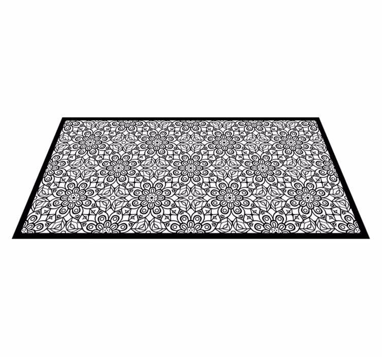 Ingewikkelde mandala's vinyl tapijt geometrisch - TenStickers