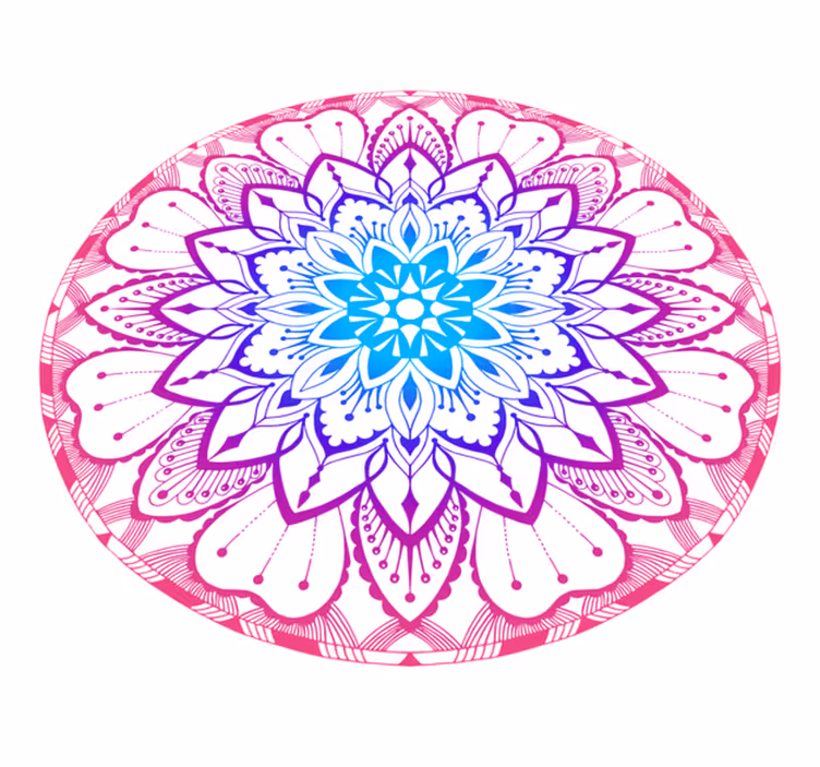 Vinyl tapijt mandala patroon schijf - TenStickers