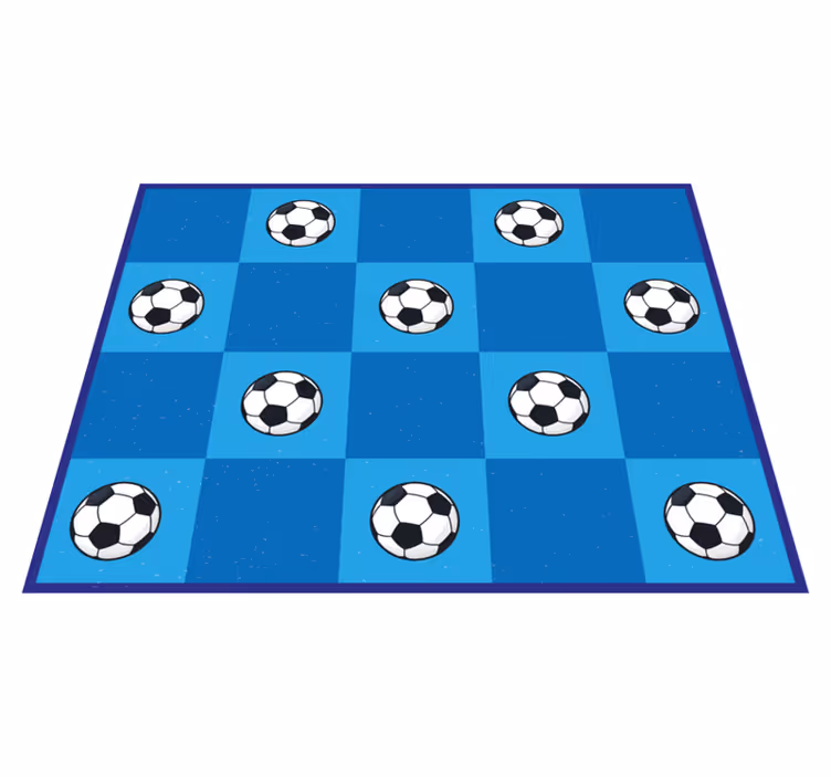 Voetbal patroon vinyl tapijt spel - TenStickers