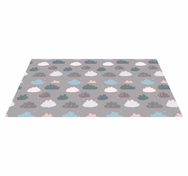 Bewolkte speeltijd vinyl tapijt baby - TenStickers