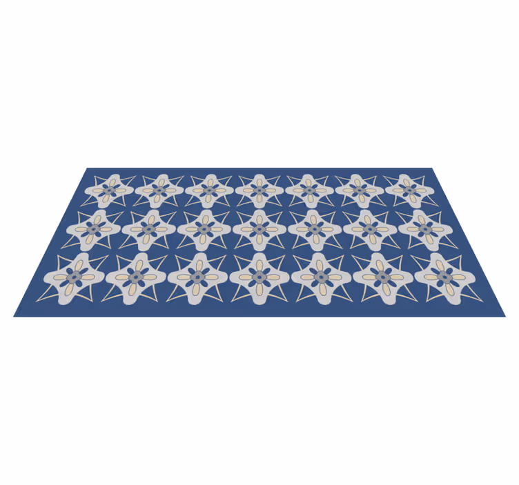 Compositie van bloementegels vinyl tapijt tegels - TenStickers