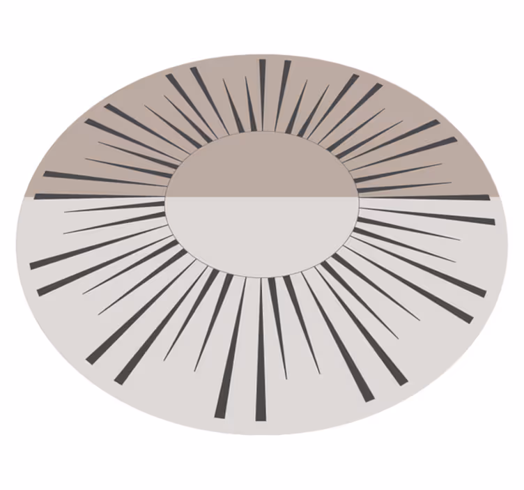 Zonnestralen cirkelvormig ontwerp vinyl tapijt strepen - TenStickers