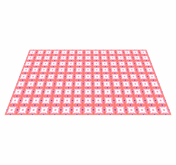 Bloemmotief oppervlak vinyl tapijt bloemen en planten - TenStickers