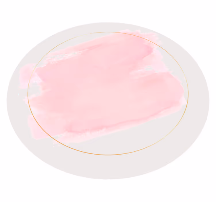 Abstracte botanische vinyl tapijt rond - TenStickers