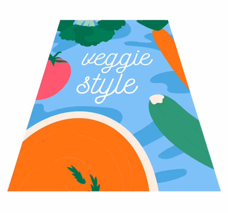 Decor in vegetarische stijl vinyl tapijt zinnen en teksten - TenStickers