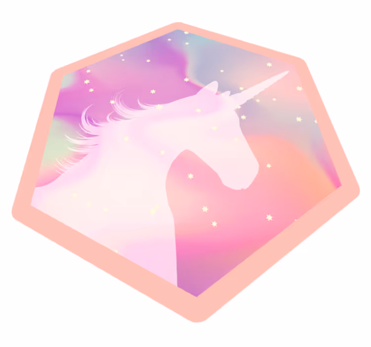 Mythische eenhoorn vinyl tapijt baby - TenStickers