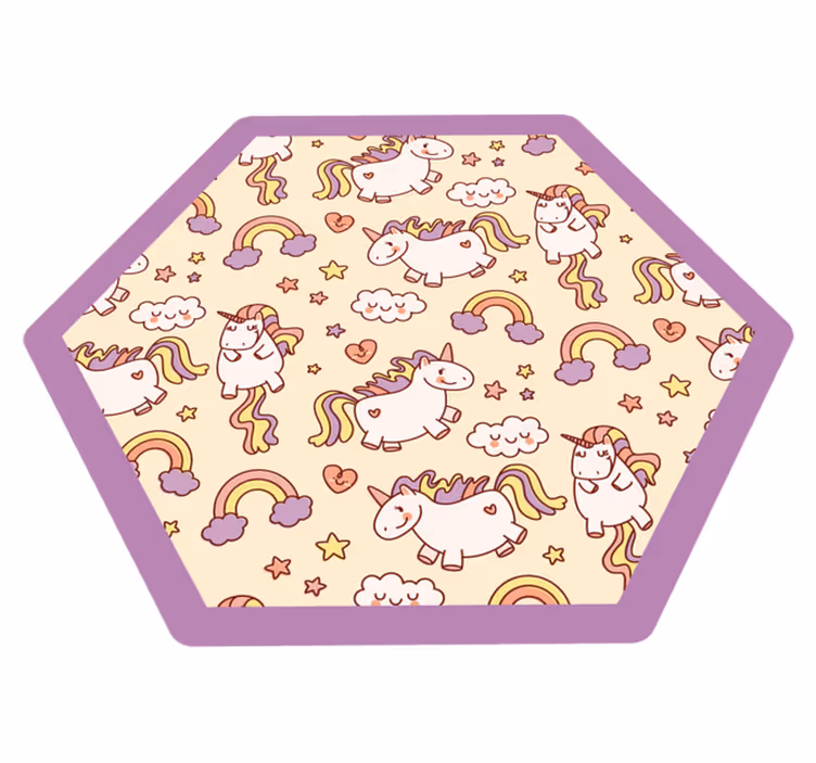 Eenhoorn fantasiespeeltuin vinyl tapijt kind - TenStickers