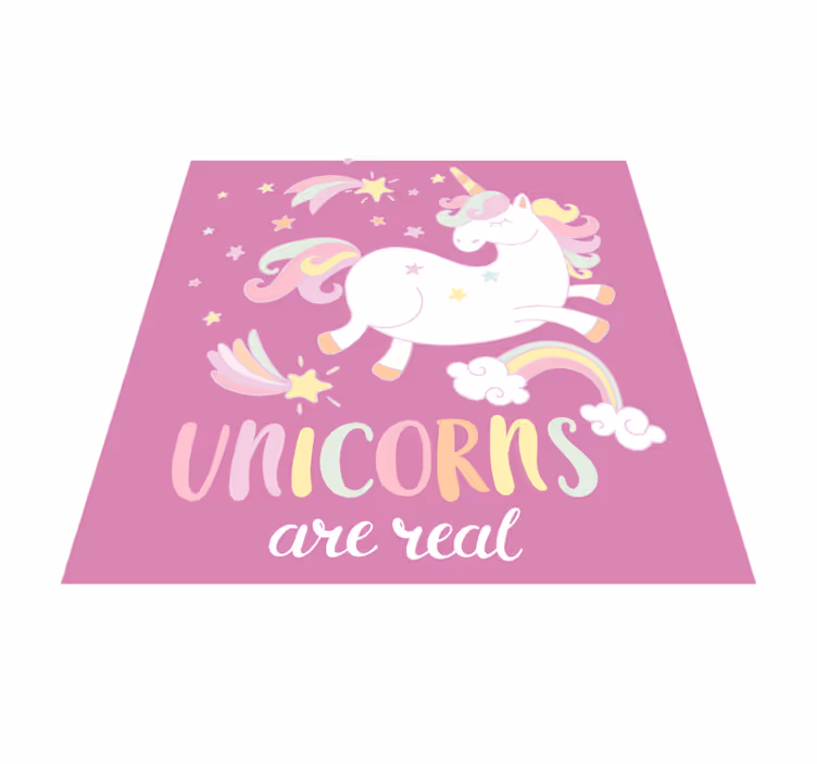 Eenhoorns echte magie vinyl tapijt kind - TenStickers