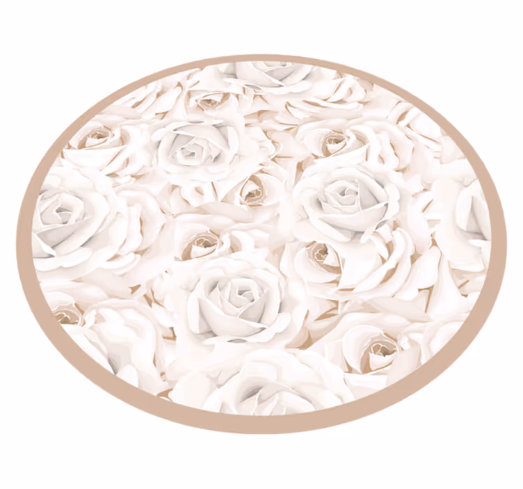 Elegant rozenpatroon vinyl tapijt bloemen en planten - TenStickers