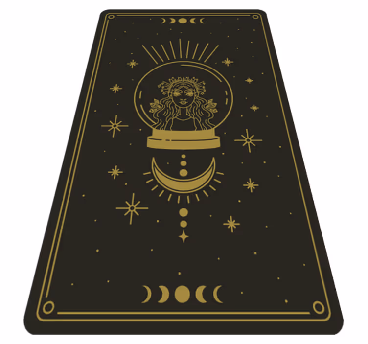 Hemelse cirkel vinyl tapijt mandala - TenStickers