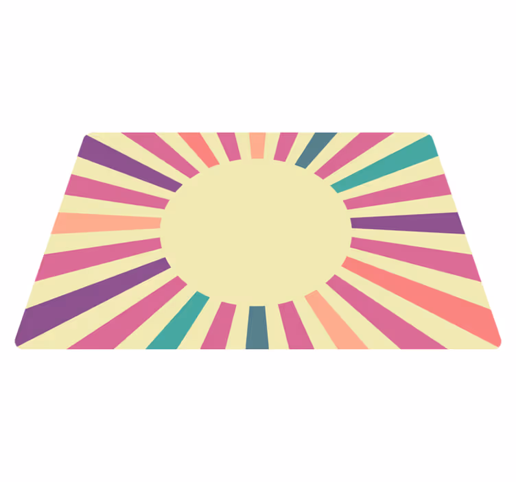 Stralend lijnenontwerp vinyl tapijt geometrisch - TenStickers