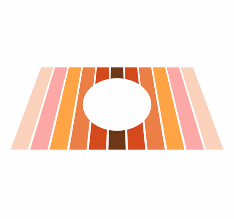 Geometrisch strepenontwerp vinyl tapijt strepen - TenStickers