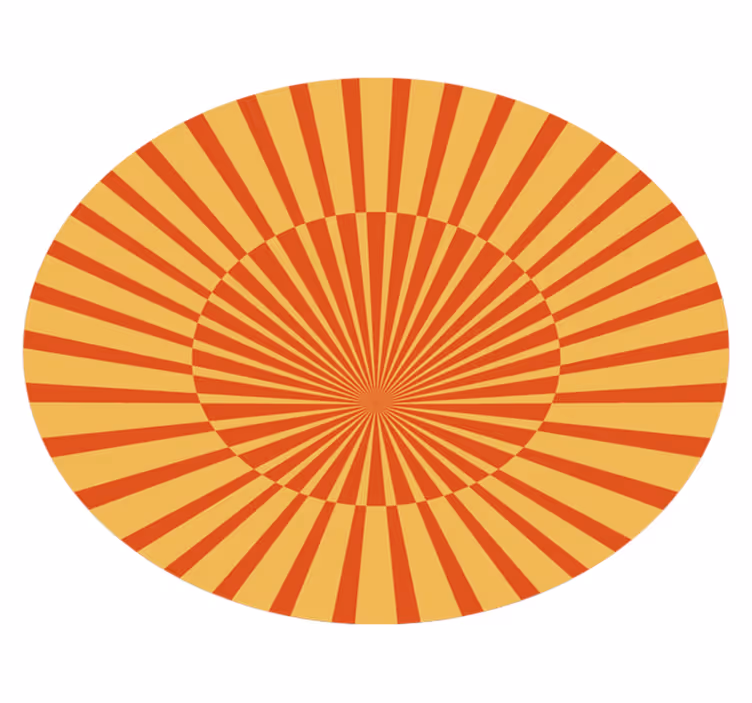 Zonnestraal cirkelpatroon vinyl tapijt strepen - TenStickers