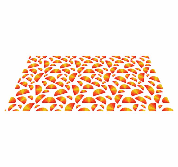 Cirkelvormige motiefarray vinyl tapijt geometrisch - TenStickers