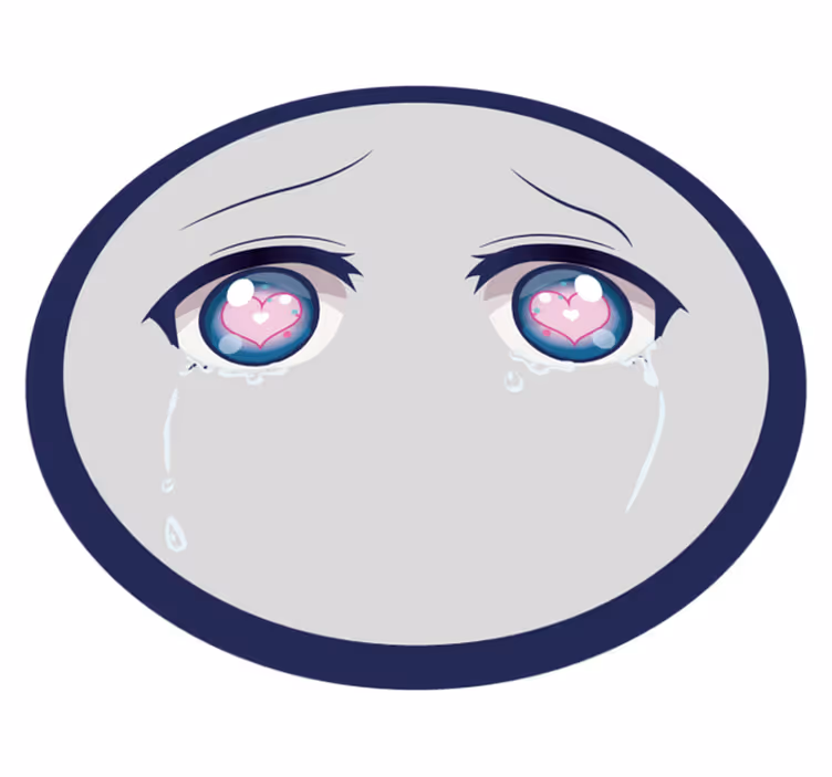 Huilend anime-gezicht vinyl tapijt meer kinderen - TenStickers