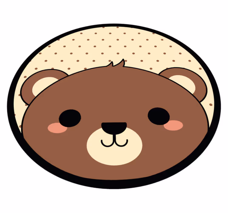 Beer tekenfilm vinyl tapijt baby - TenStickers