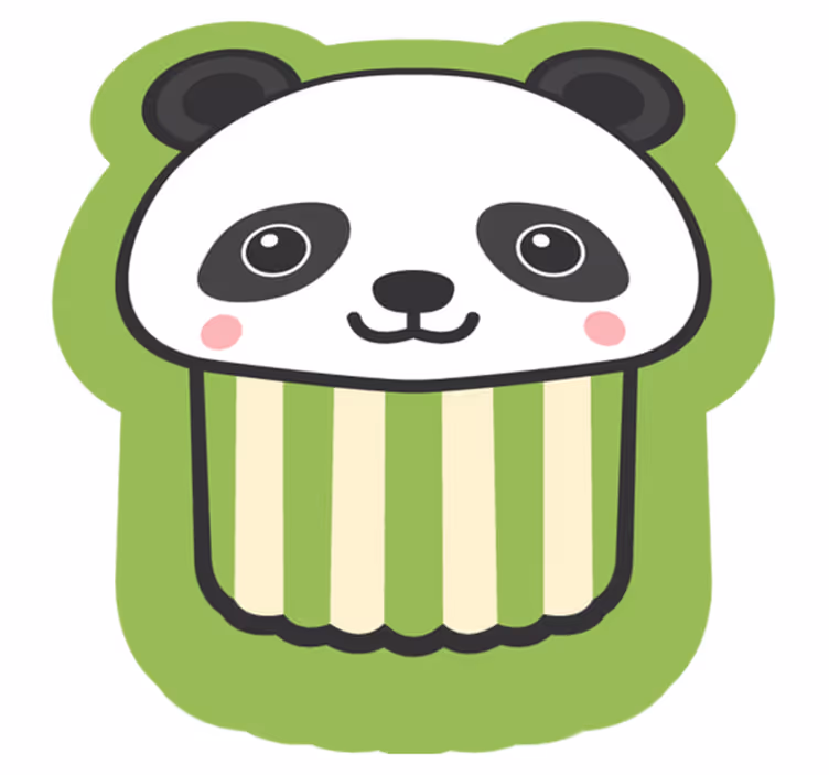 Ontwerp van een pandawelp vinyl tapijt baby - TenStickers