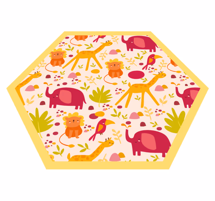Safari speelruimte vinyl tapijt baby - TenStickers