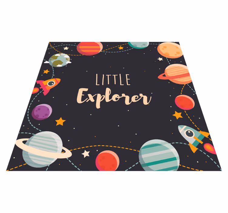 Kleine ontdekkingsreiziger vinyl tapijt meer kinderen - TenStickers