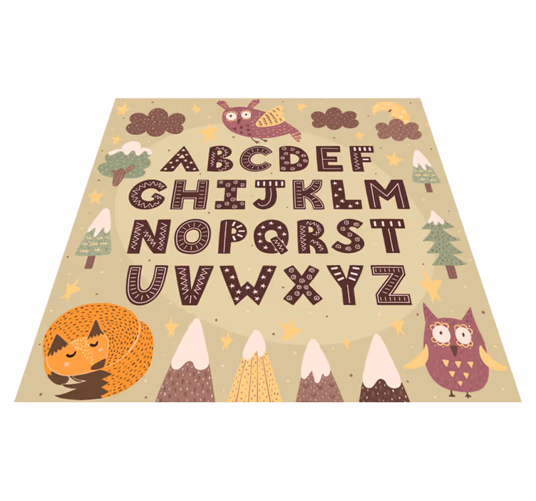 Vinyl tapijt alfabet kinderkamer - TenStickers
