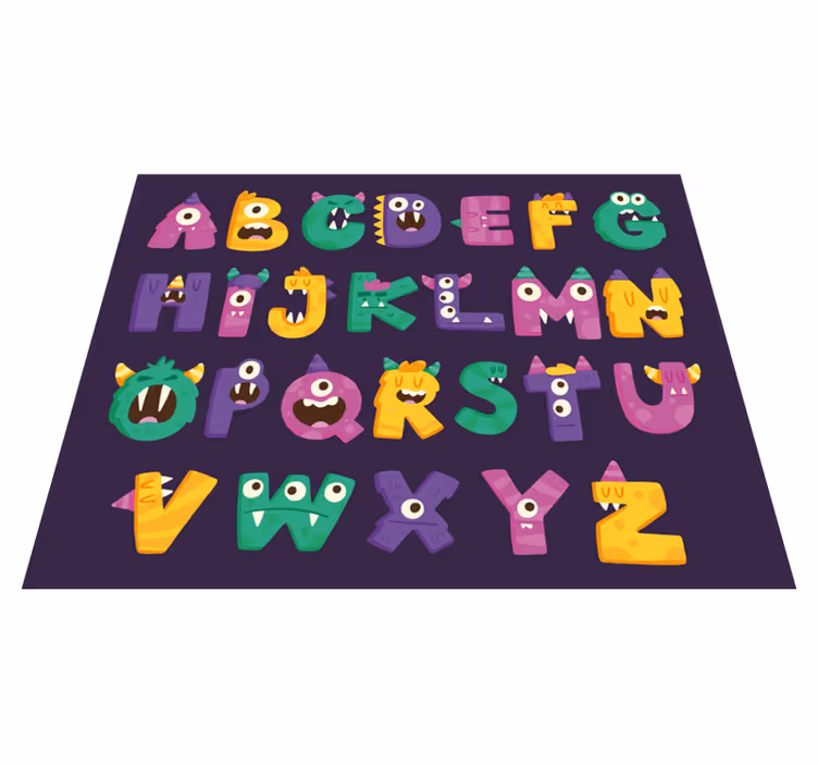 Vinyl tapijt alfabet alfabet monsters - TenStickers