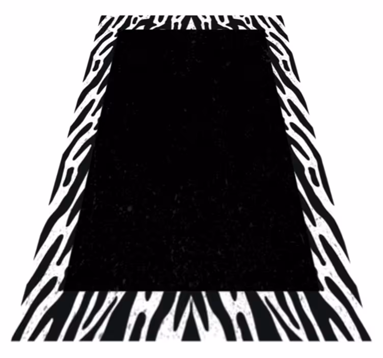 Monochrome zebra vinyl vloerkleed dierenprint - TenStickers