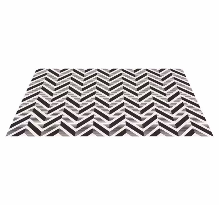 Chevron-intriges vinyl tapijt geometrisch - TenStickers