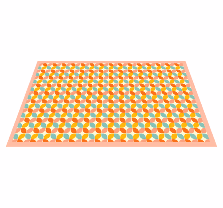 Geometrische zeshoeken vinyl tapijt geometrisch - TenStickers
