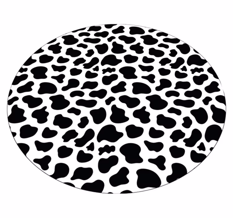Koeienhuid cirkelvormig patroon vinyl vloerkleed dierenprint - TenStickers