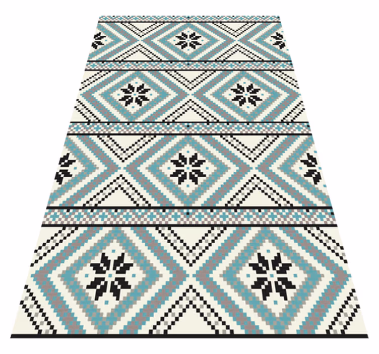 Etnisch geometrisch ontwerp vinyl tapijt geometrisch - TenStickers