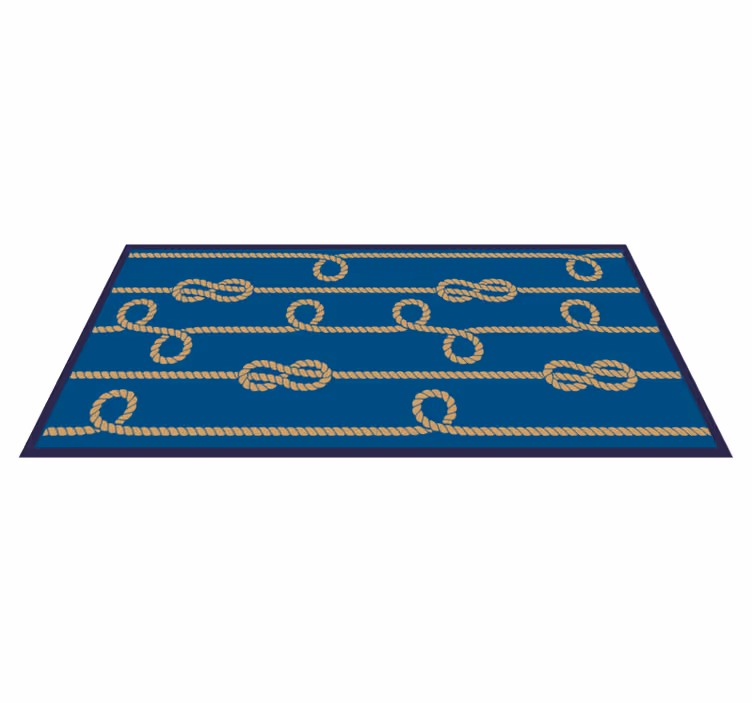 Nautisch knopenpatroon vinyl tapijt textuur - TenStickers