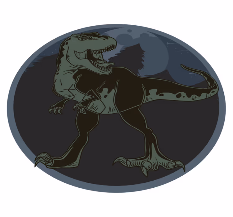 Dinosaurus illustratie dieren vinyl tapijt - TenStickers
