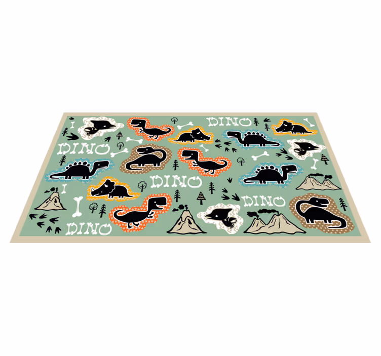 Dinosaurus speeltuin vinyl tapijt meer kinderen - TenStickers
