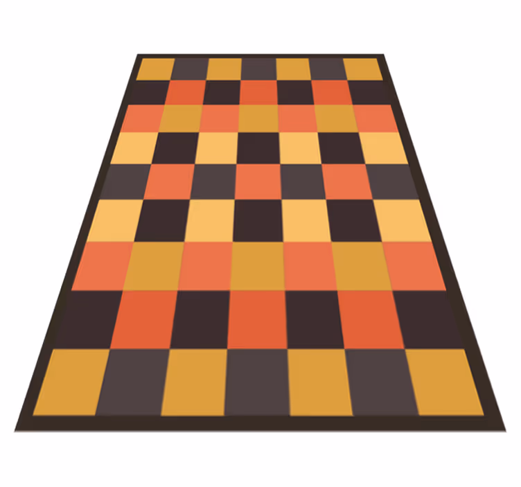Vinyl tapijt geometrisch dambordpatroon - TenStickers