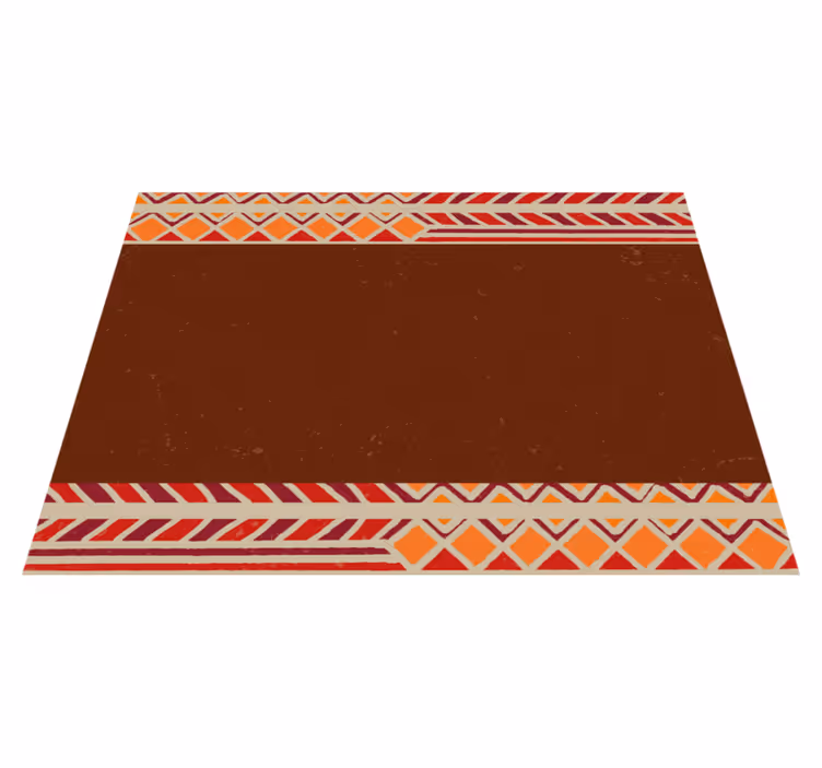 Etnische grensstructuur vinyl tapijt etnisch - TenStickers