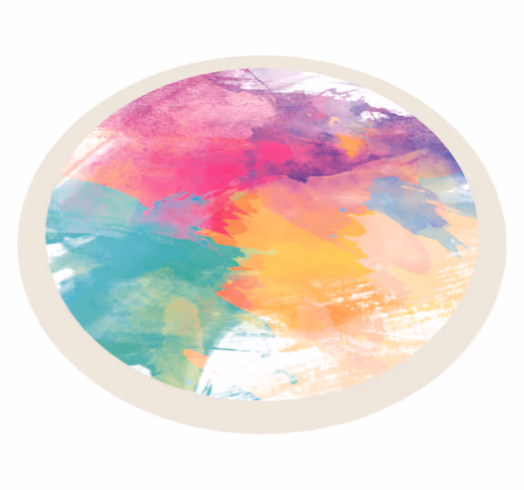 Kleurrijke aquarelspatten vinyl tapijt textuur - TenStickers