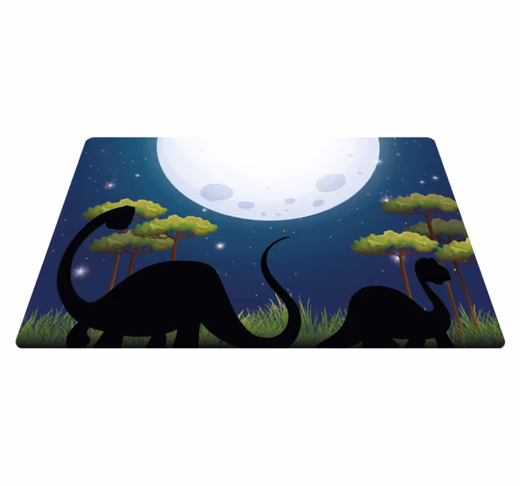 Safari-avontuurcircuit vinyl tapijt meer kinderen - TenStickers