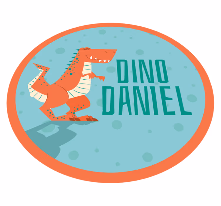 Dinosaurus aanpasbare cirkel vinyl tapijt meer kinderen - TenStickers