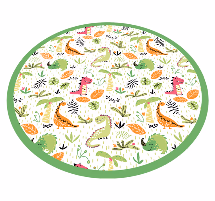 Safari-avonturencirkel vinyl tapijt meer kinderen - TenStickers