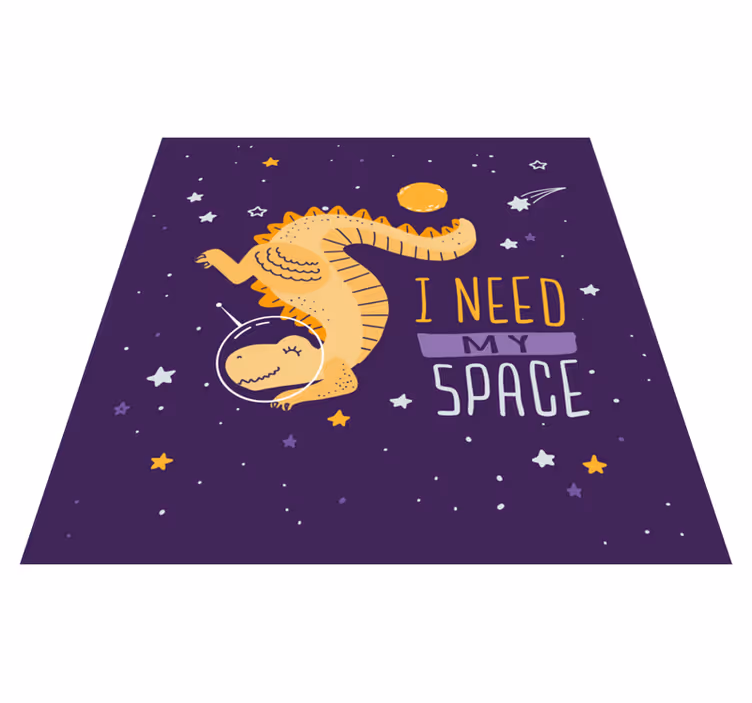 Ruimte dinosaurus illustratie vinyl tapijt meer kinderen - TenStickers