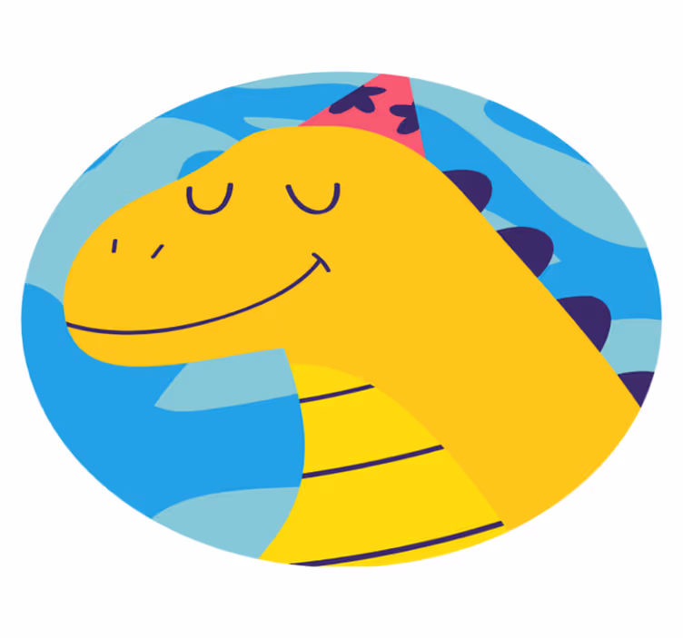 Dinosaurussenfeest thema vinyl tapijt kind - TenStickers