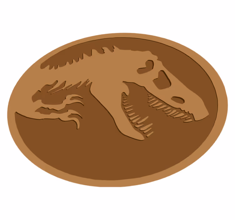 Dinosaurusfossiele afbeelding dieren vinyl tapijt - TenStickers