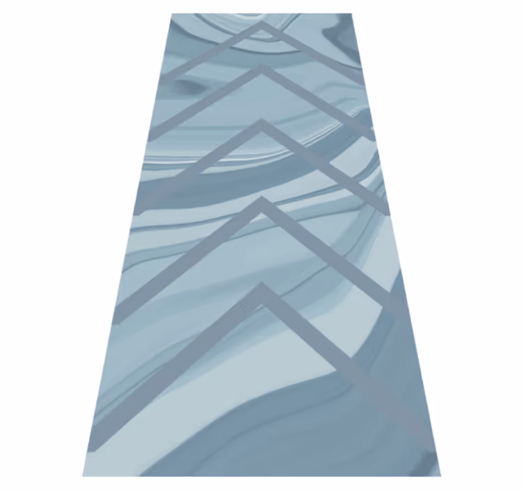 Stijlvolle blauwe golven marmeren vinyl tapijt - TenStickers